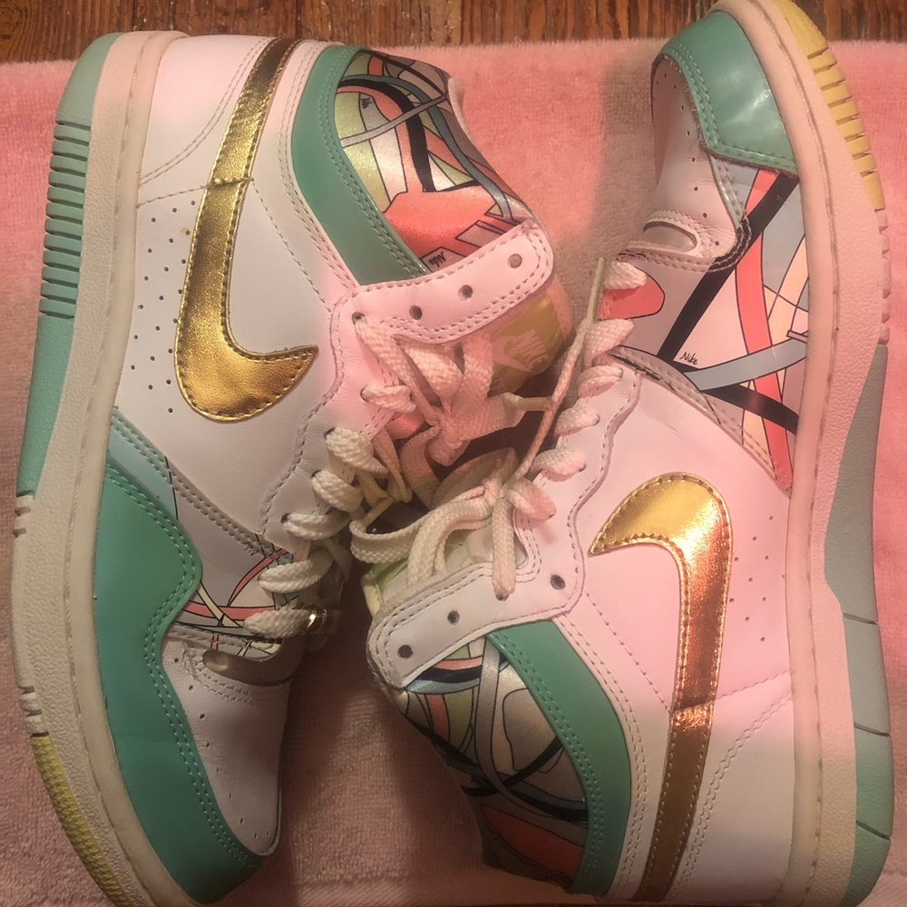 NIKE X EMILIO PUCCI SCARF COLLAB HIGHTOP SNEAKERS
